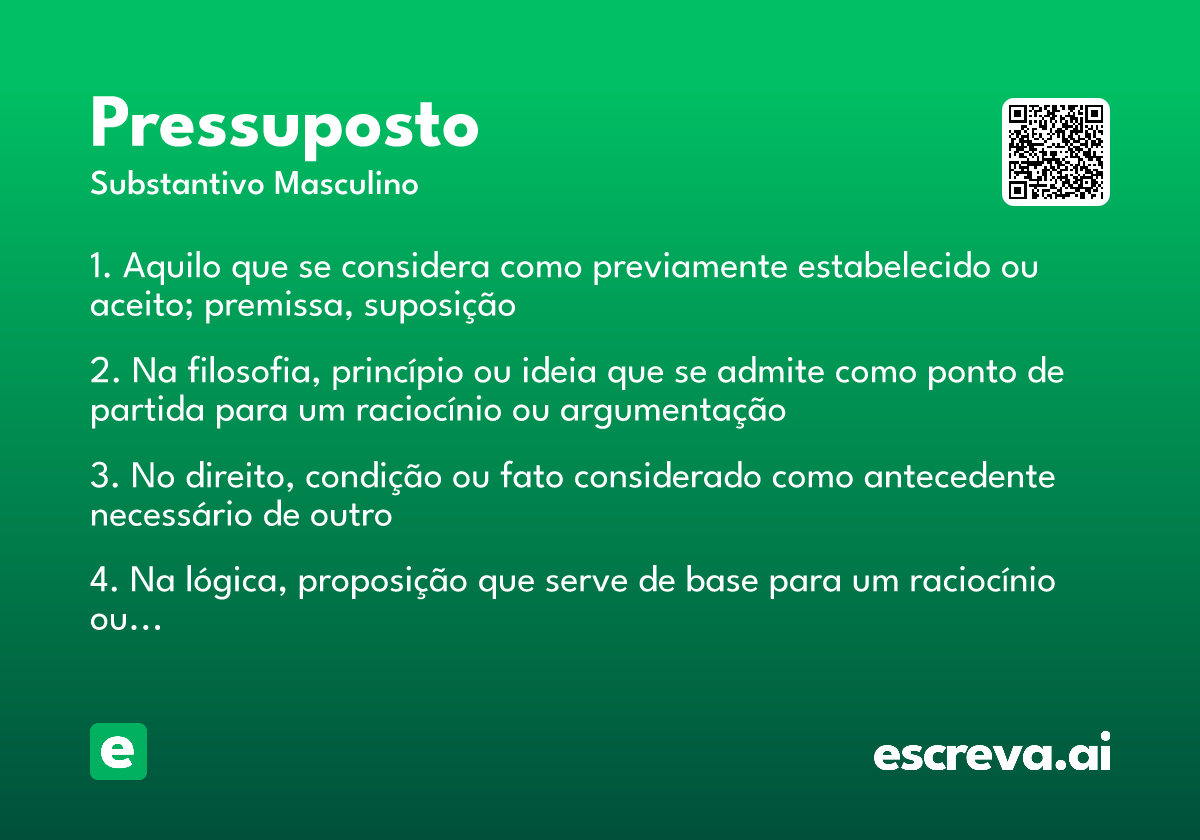 pressuposto