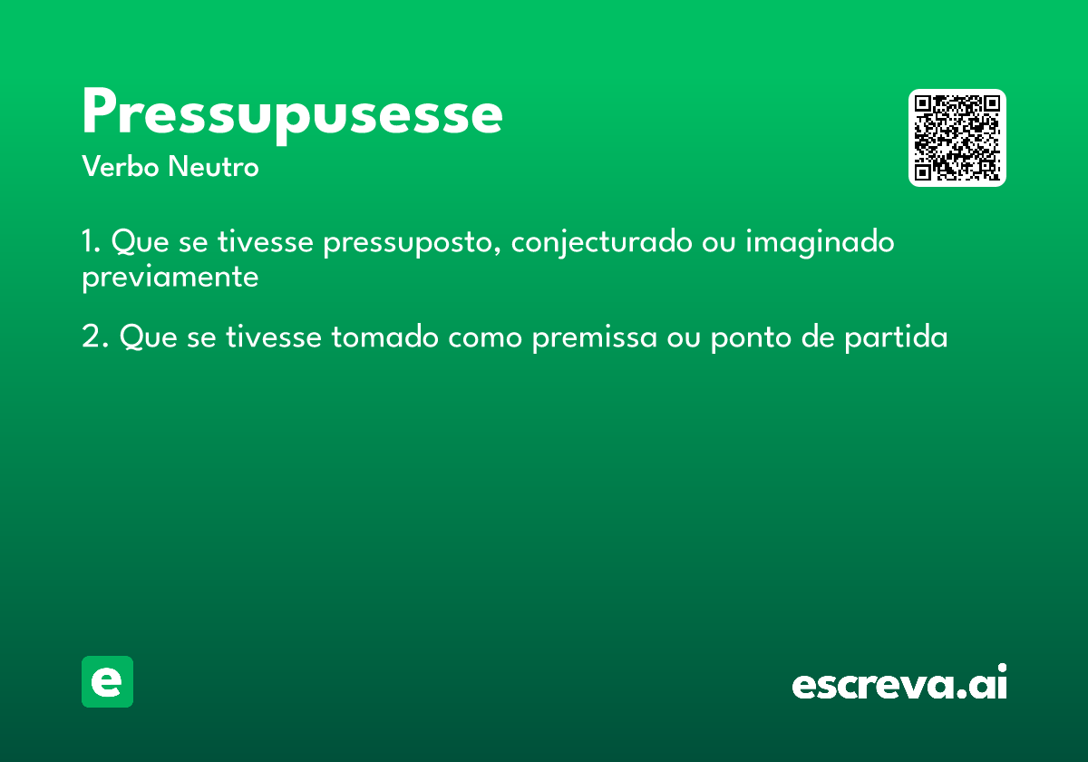 pressupusesse