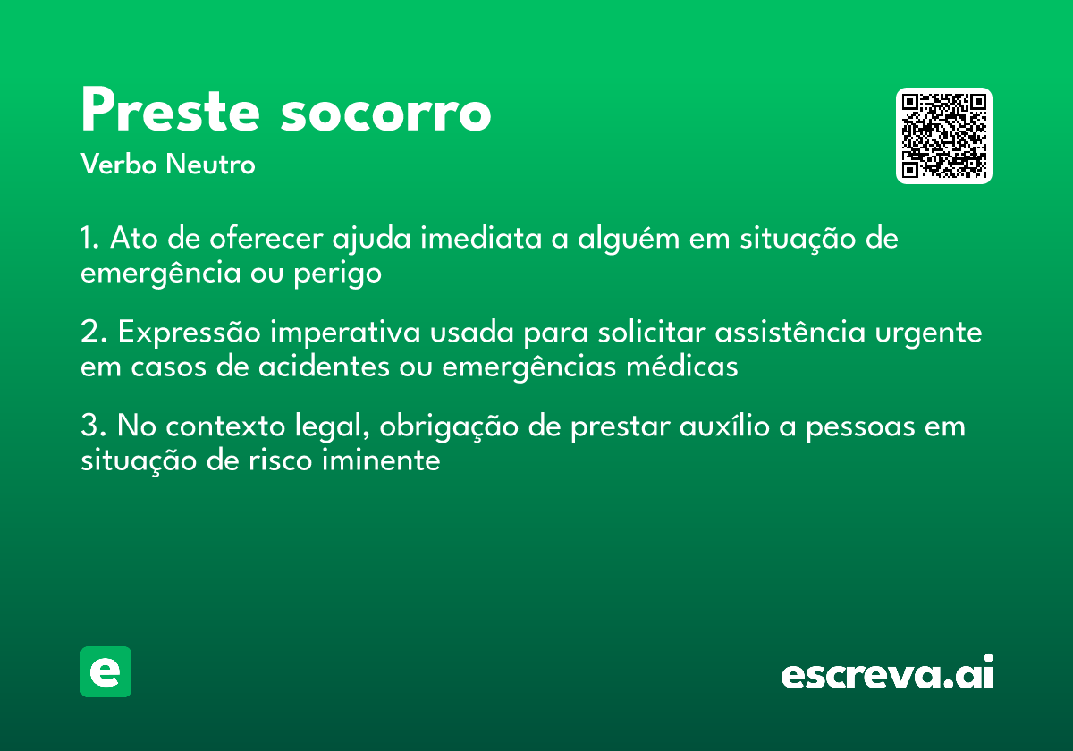 preste socorro