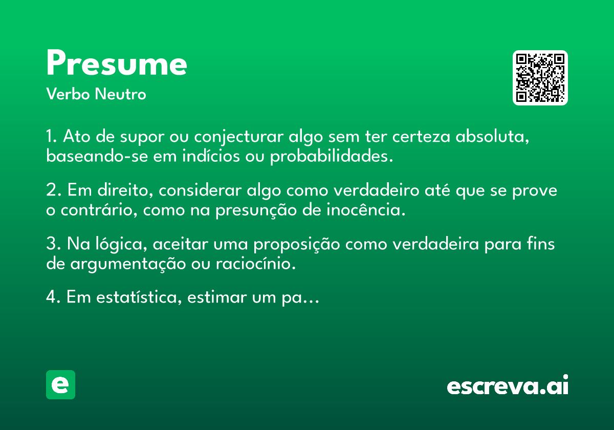 presume