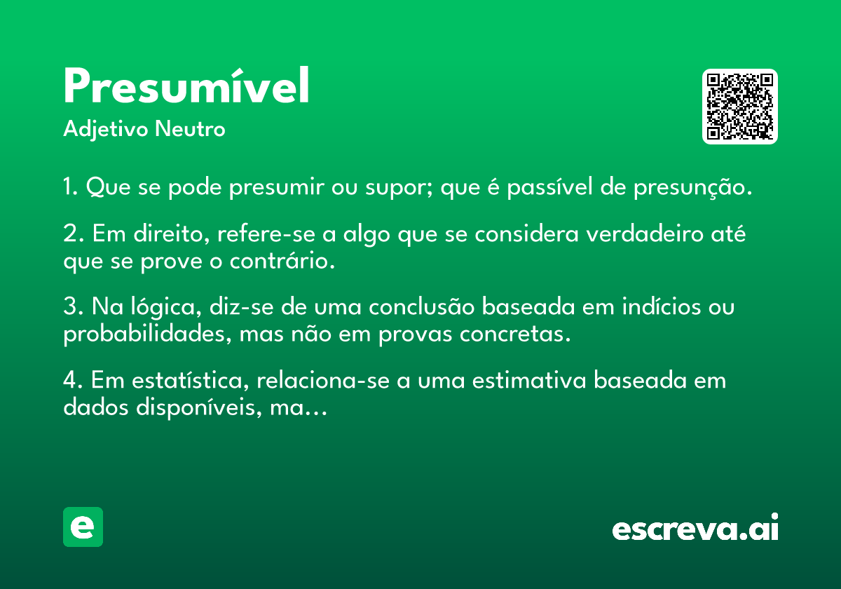 presumível