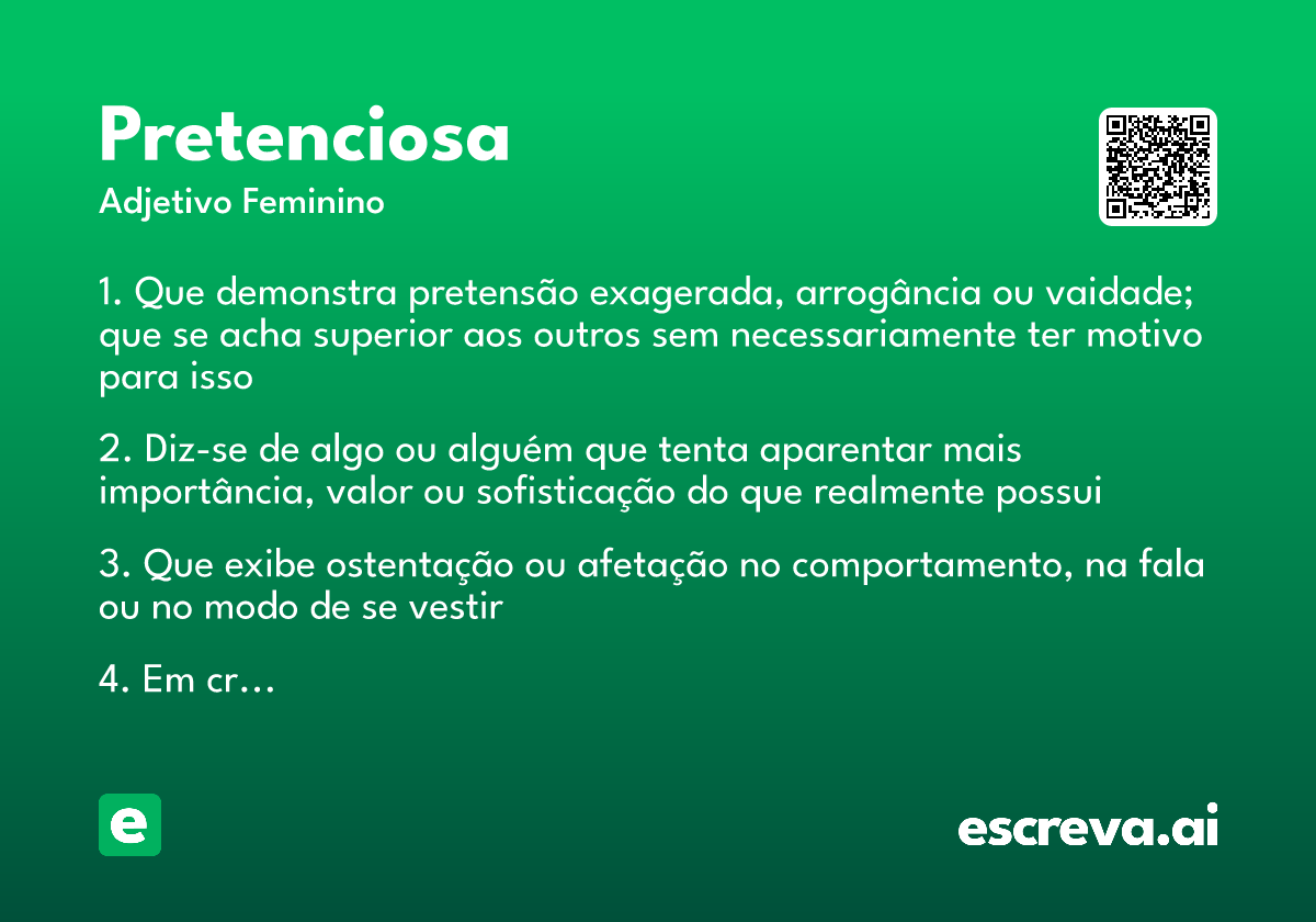 pretenciosa