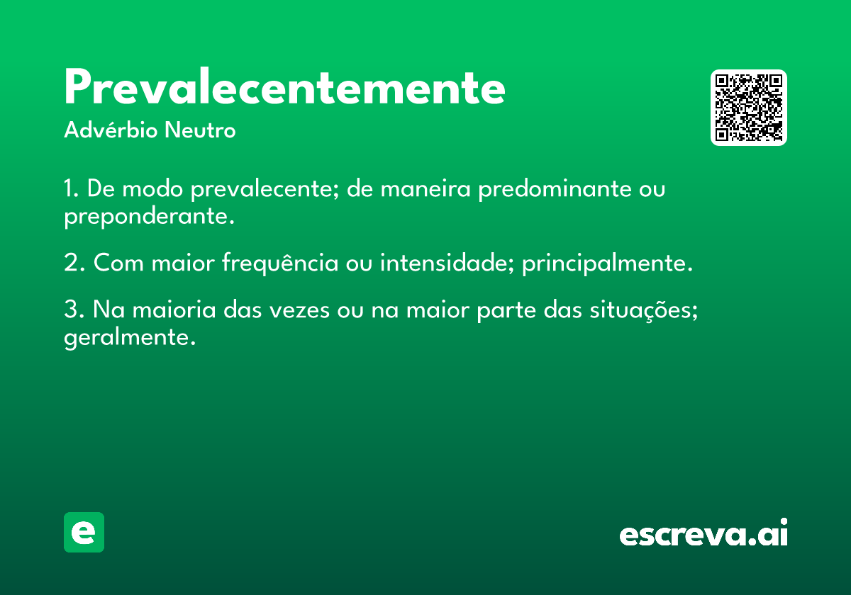 prevalecentemente