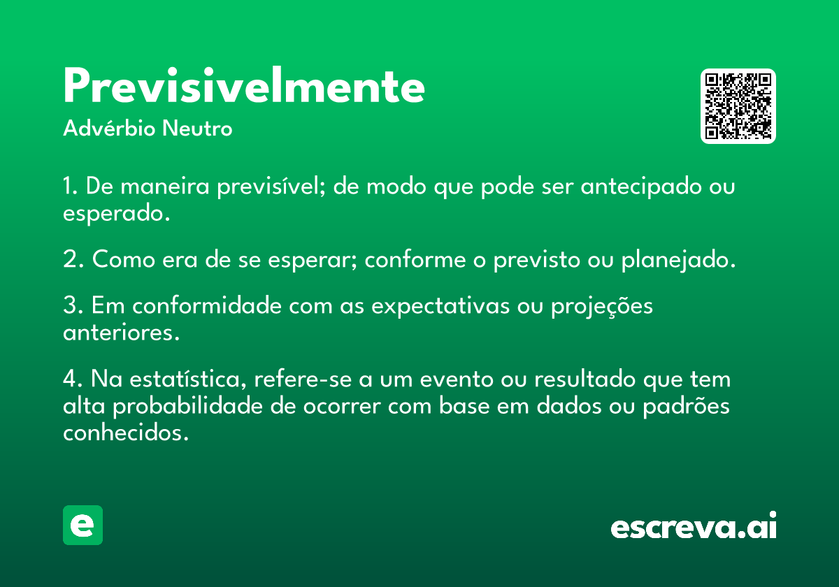 previsivelmente