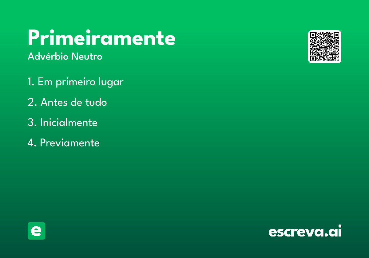 primeiramente