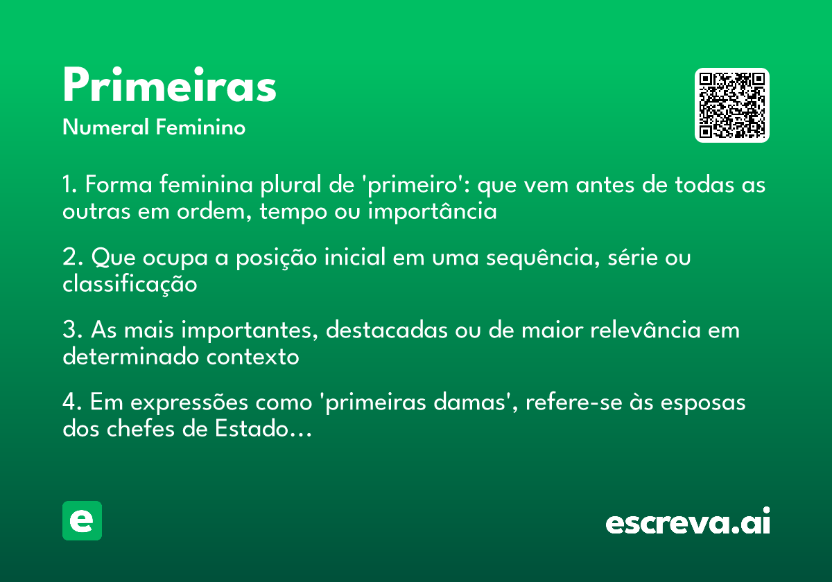 primeiras