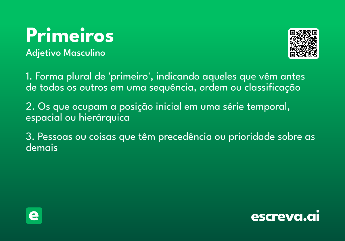 primeiros