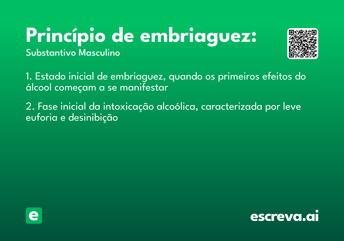 Princípio de embriaguez: