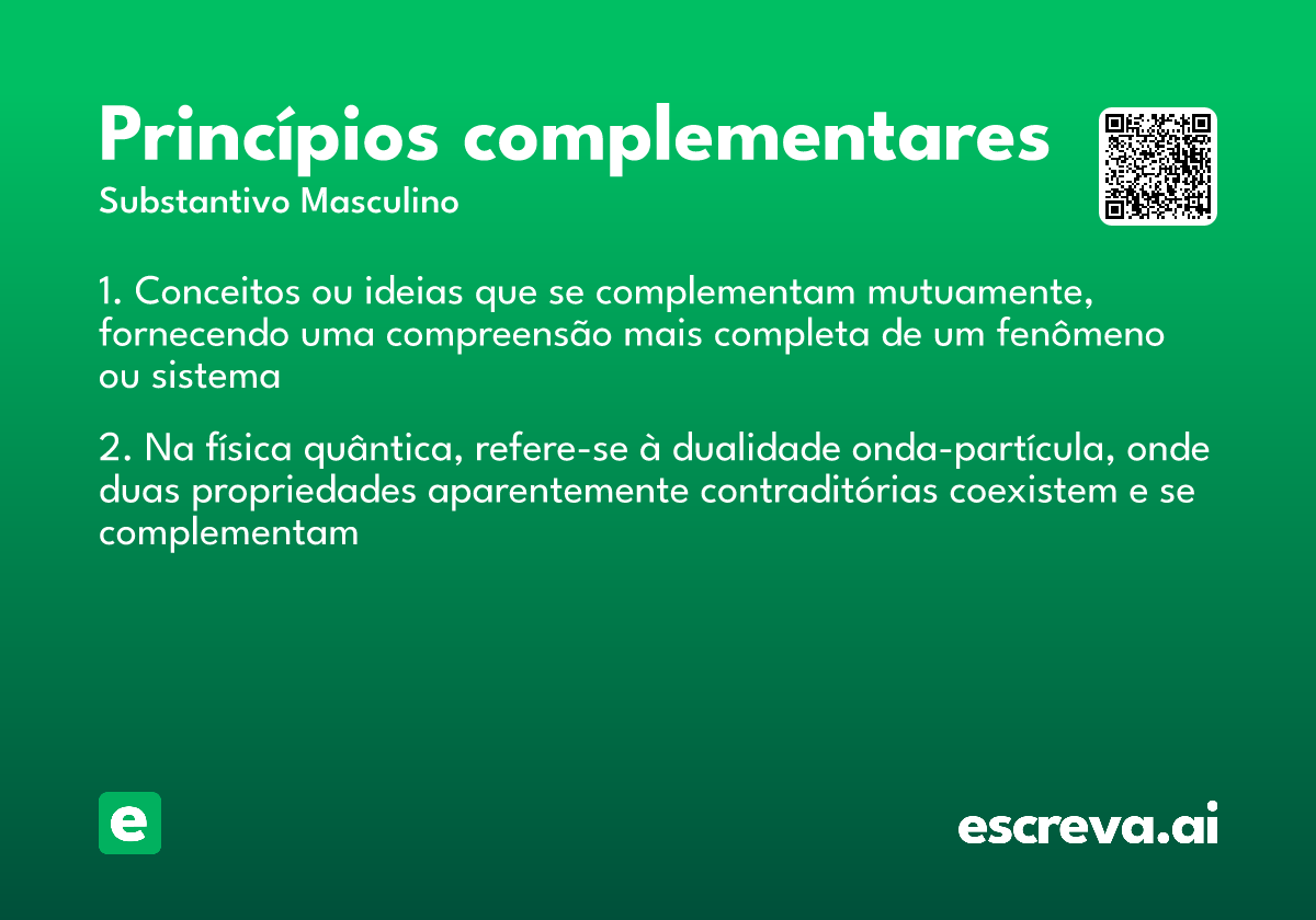 princípios complementares