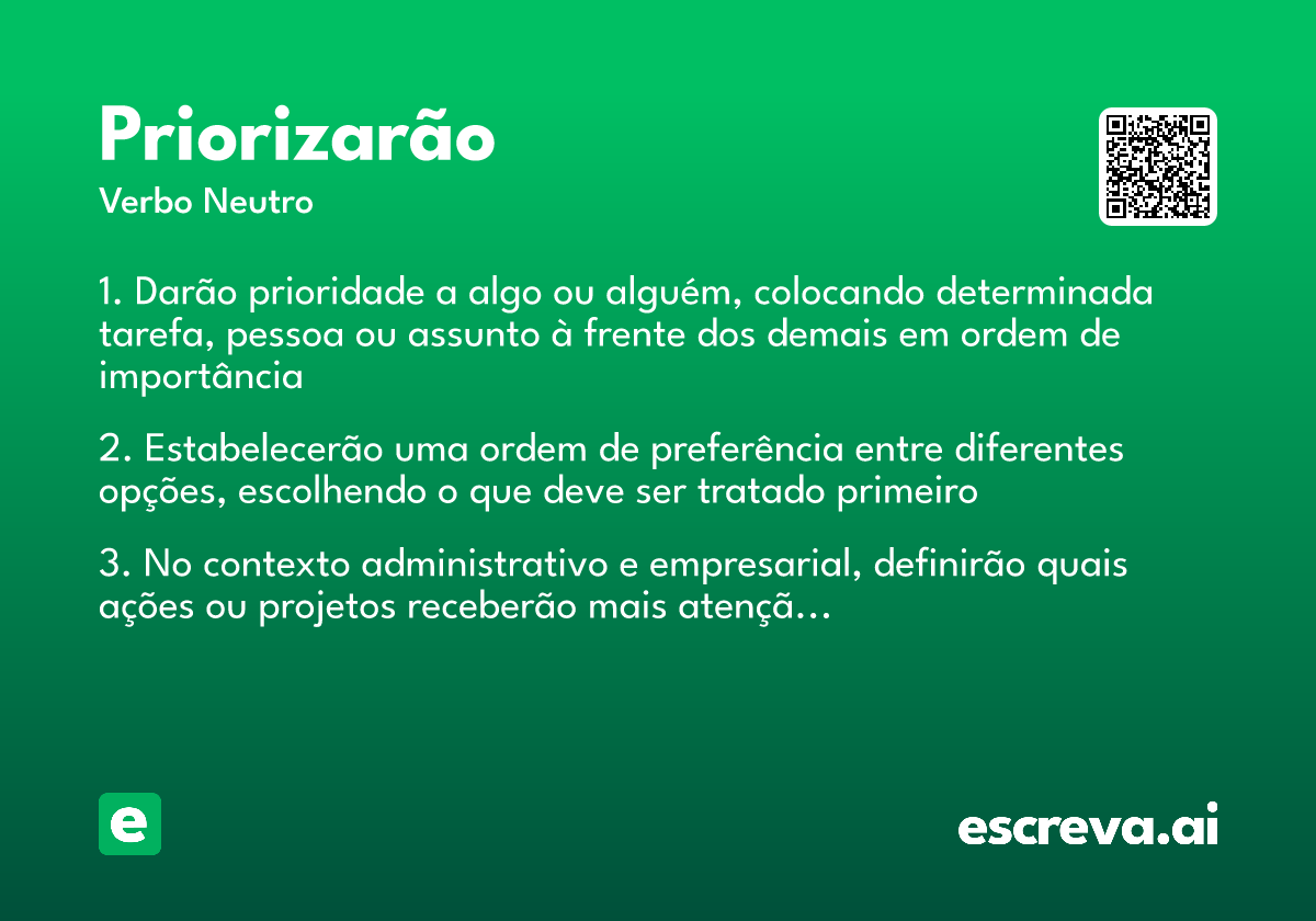priorizarão