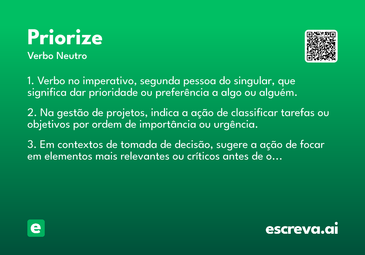 priorize