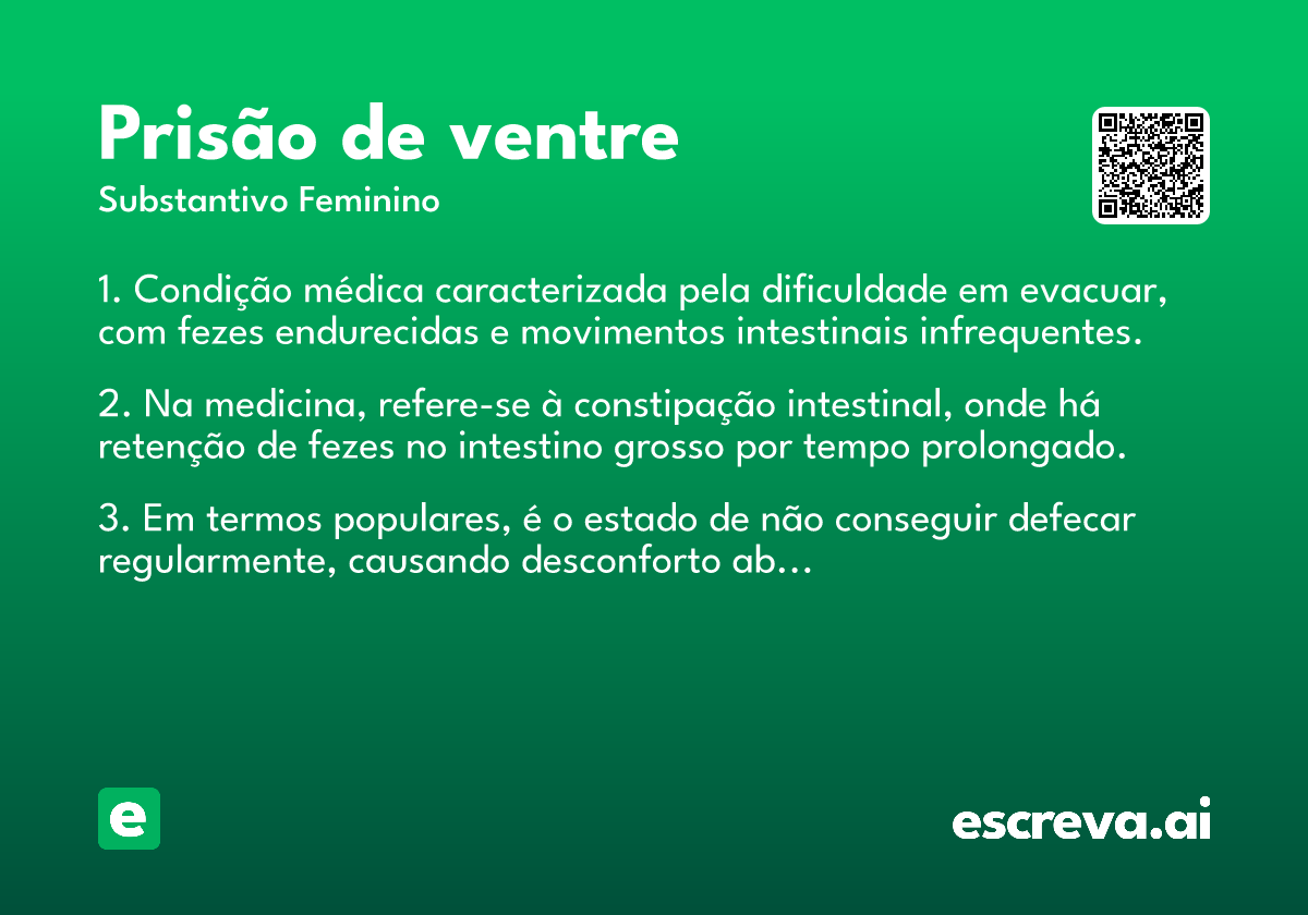 prisão de ventre