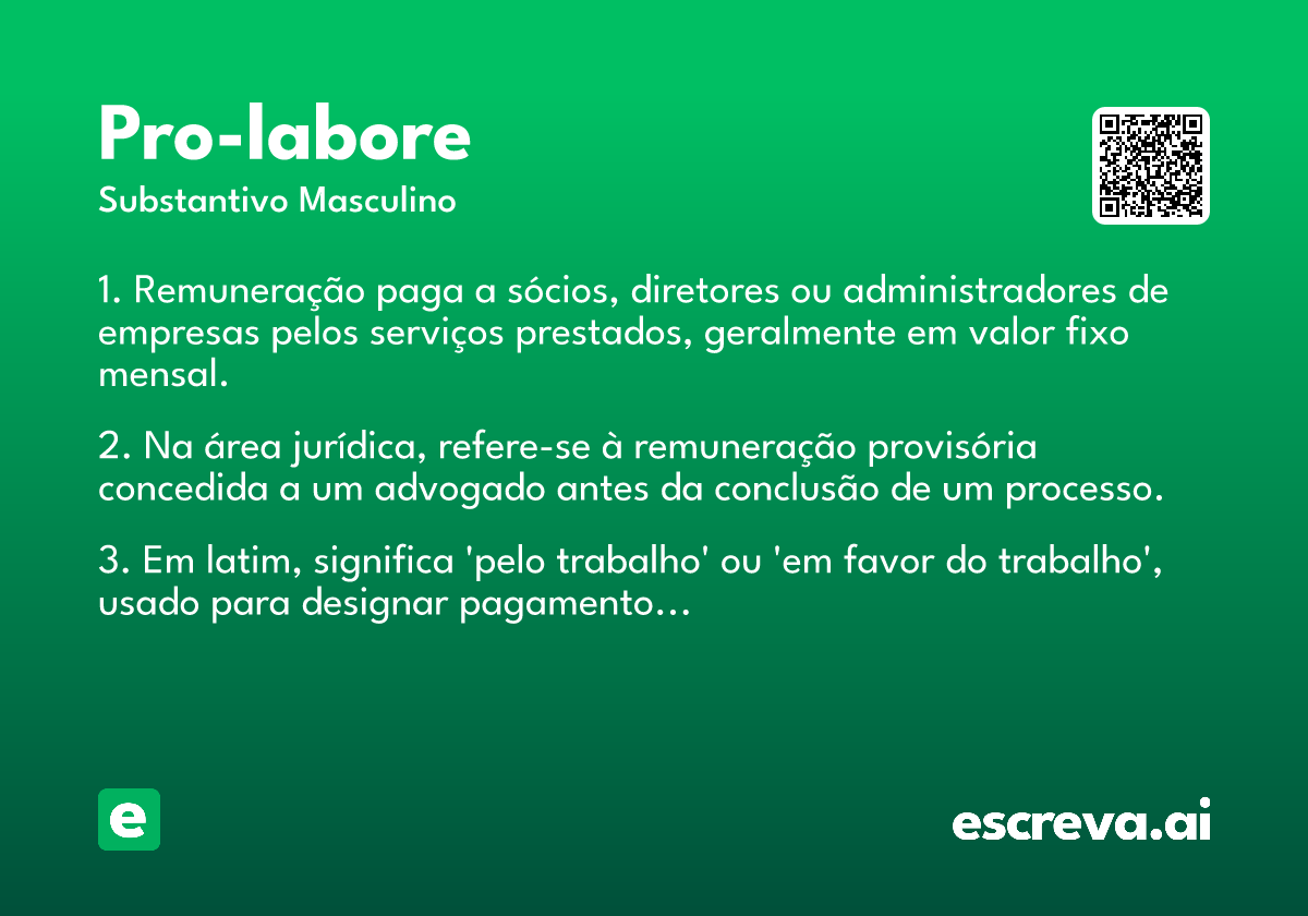 pro-labore