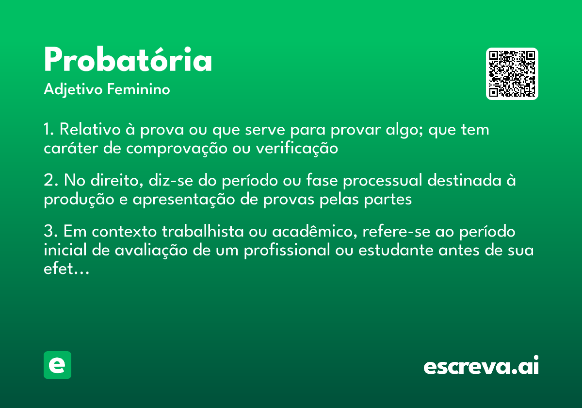 probatória