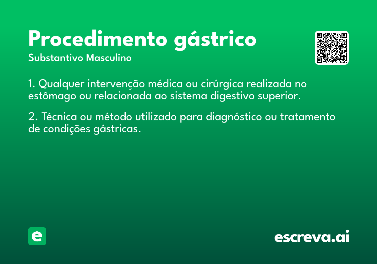 procedimento gástrico