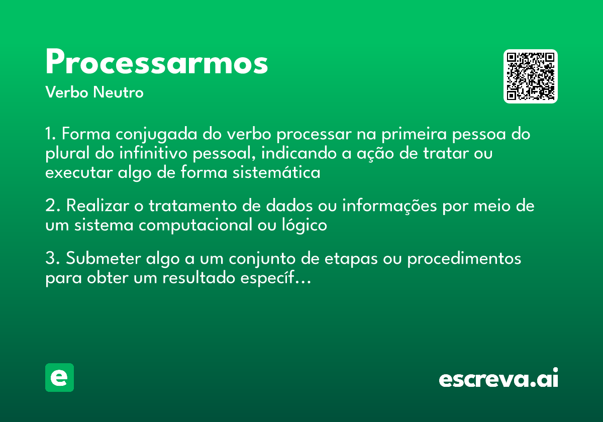 processarmos
