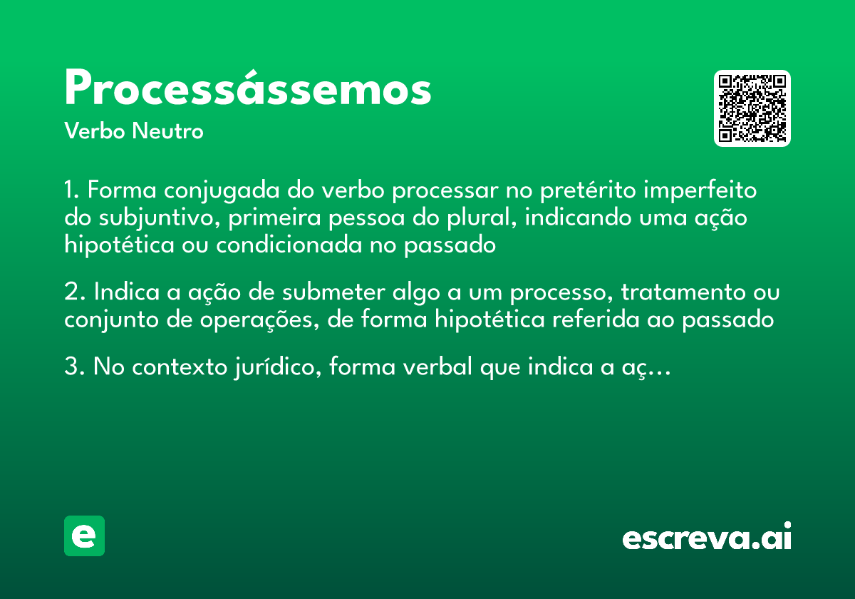 processássemos