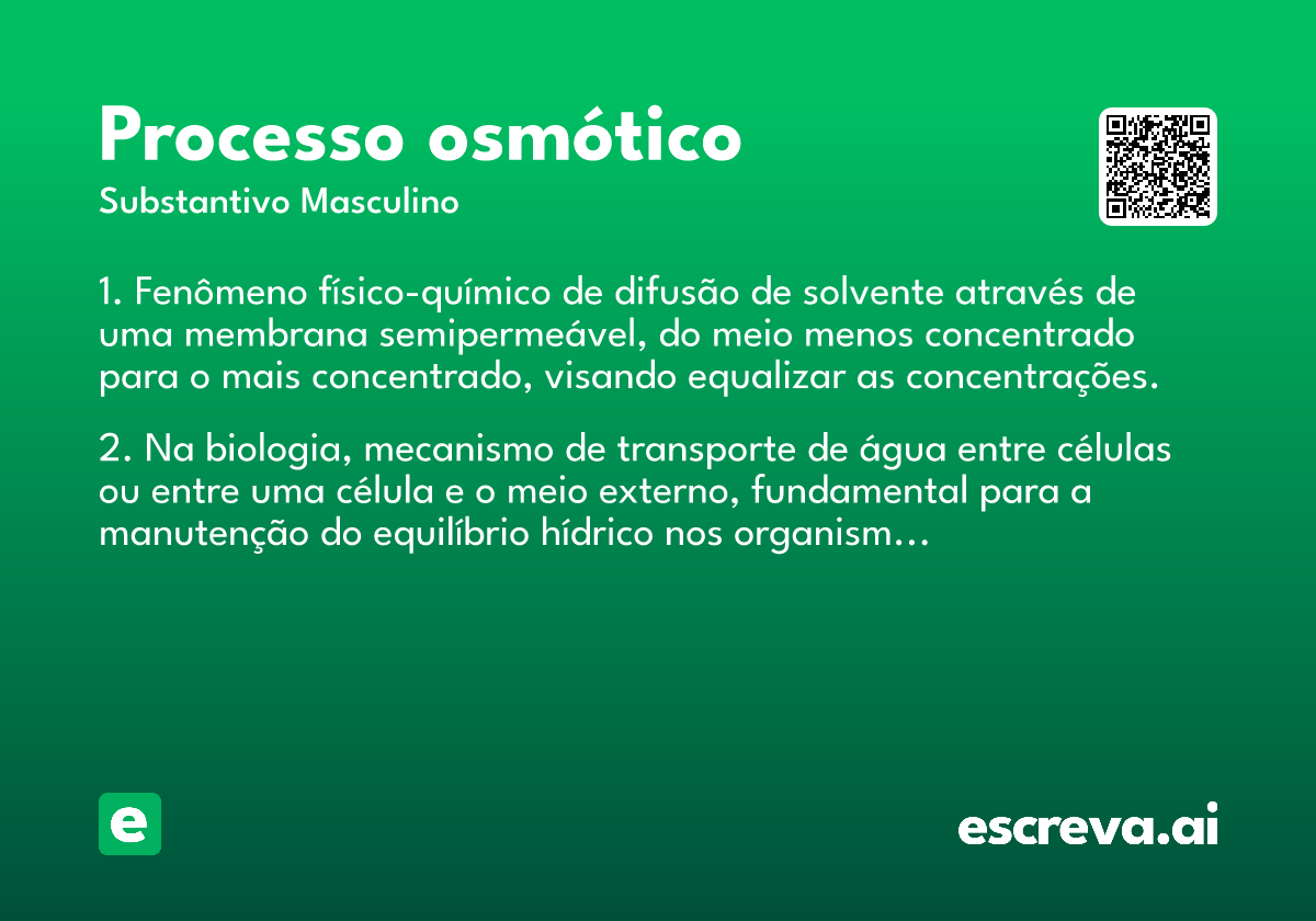 processo osmótico