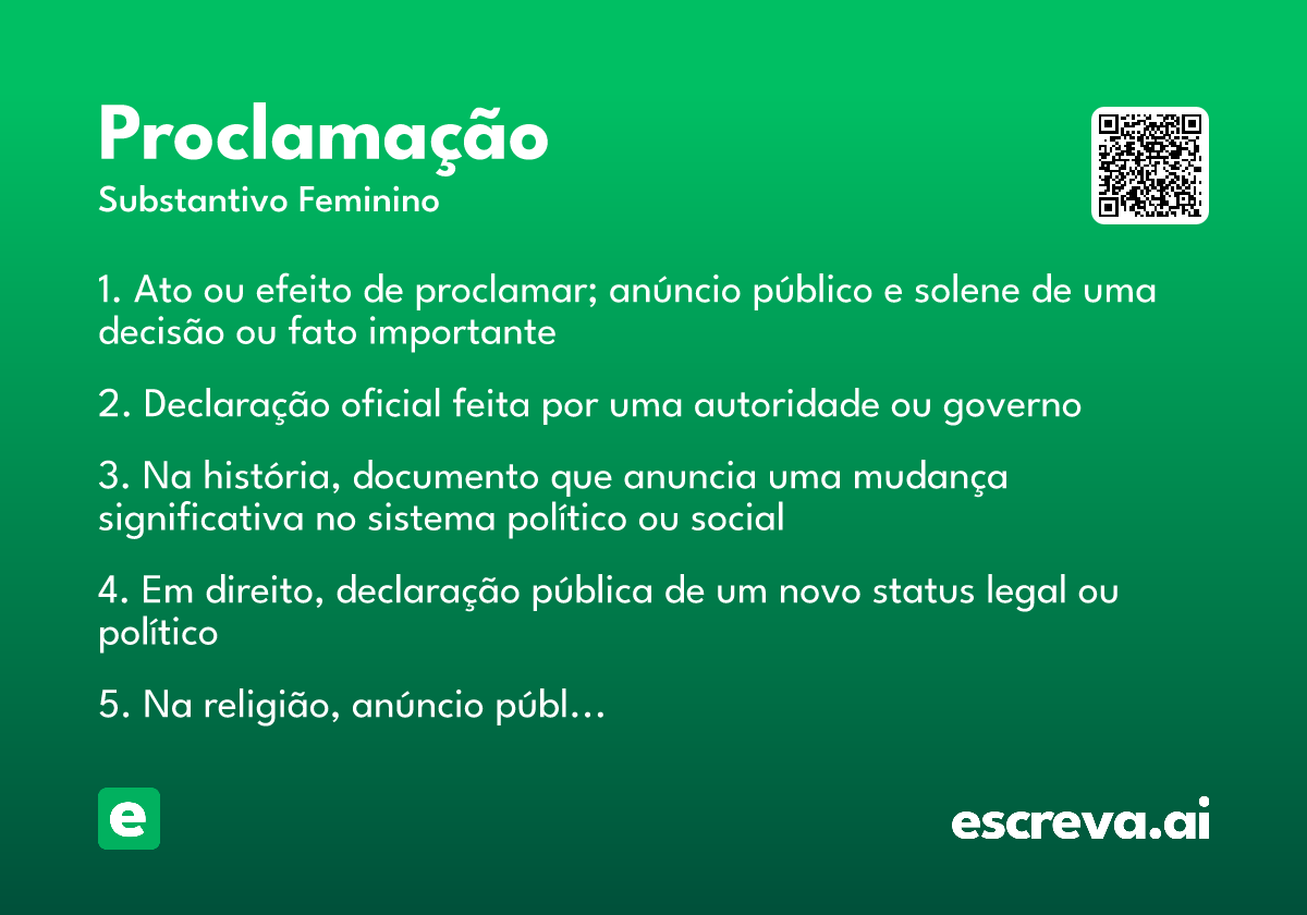 proclamação