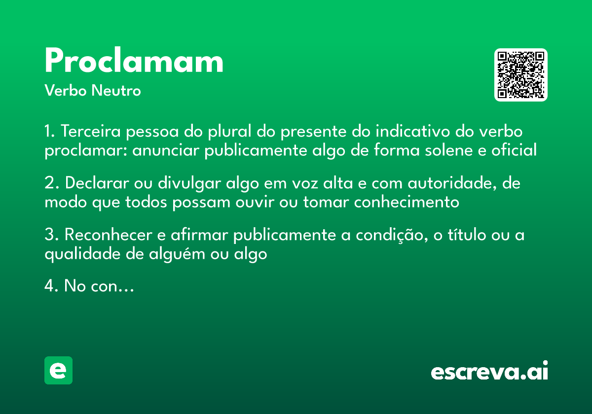 proclamam