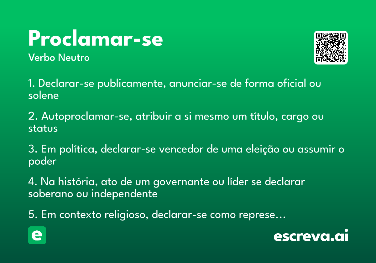 proclamar-se