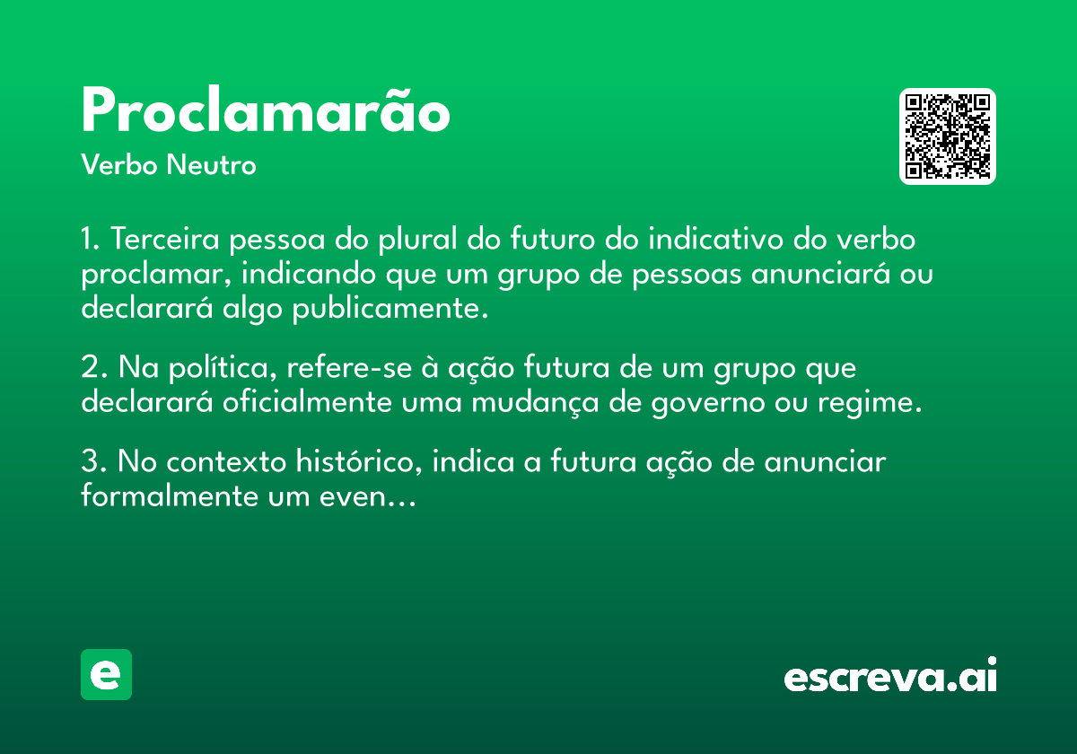 proclamarão