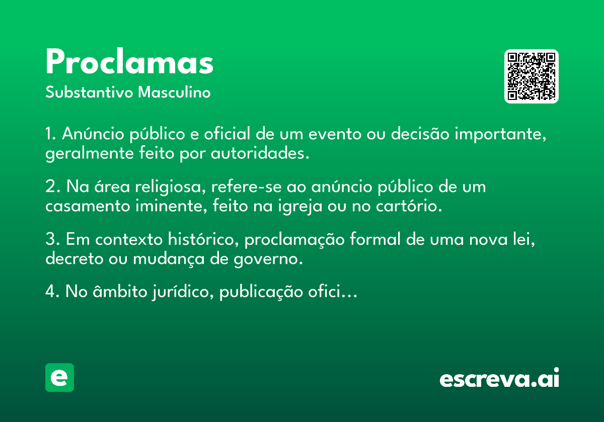 proclamas