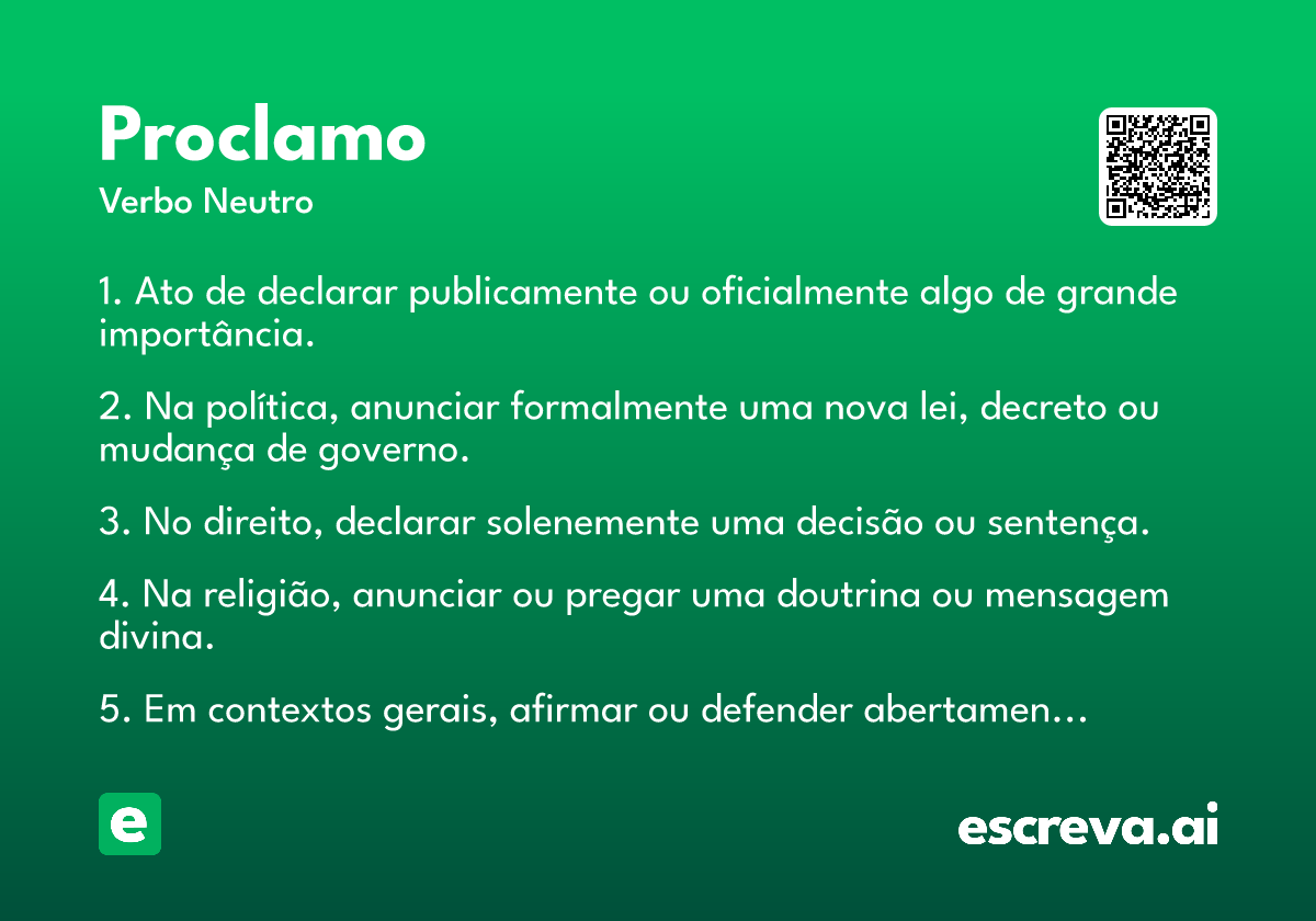 proclamo