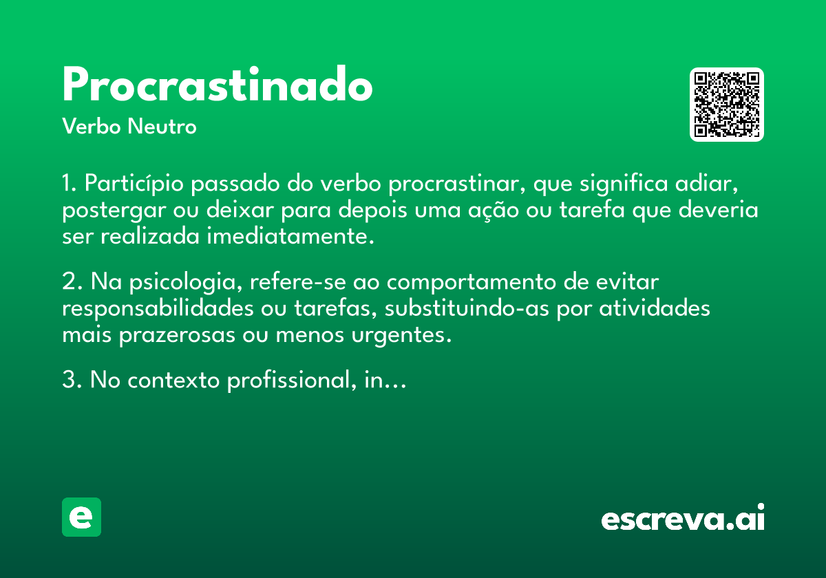procrastinado