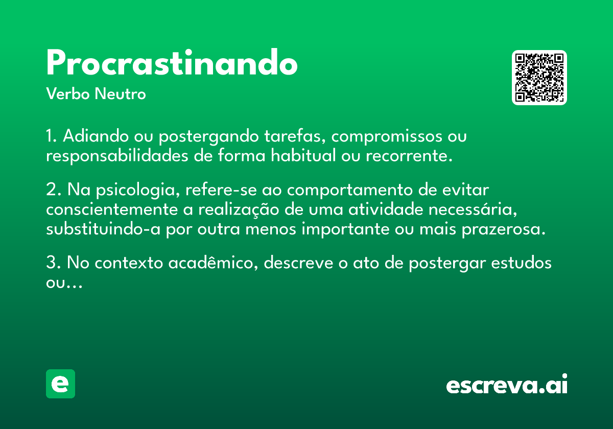 procrastinando