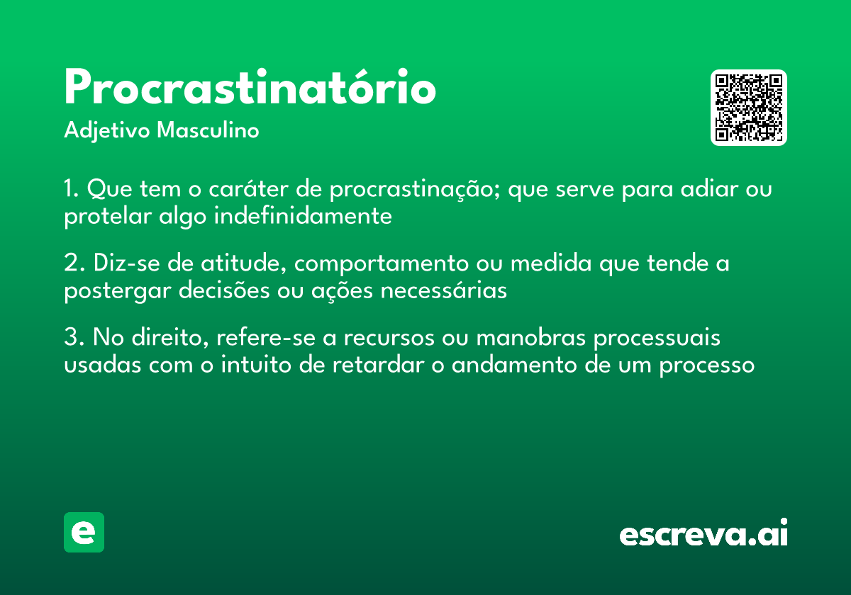 procrastinatório