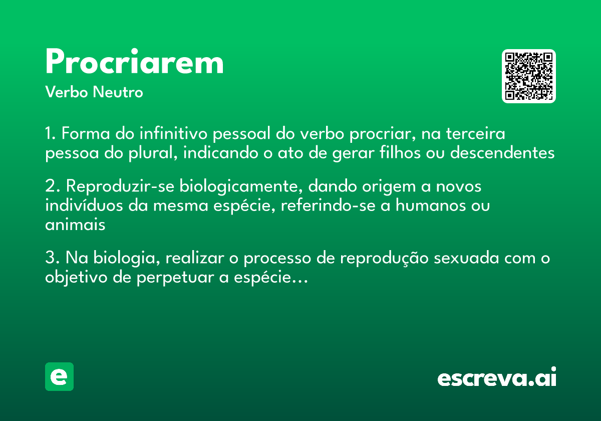 procriarem