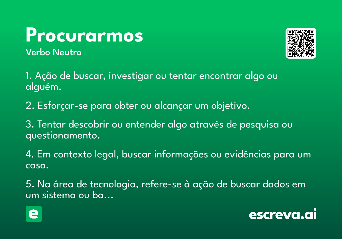 procurarmos