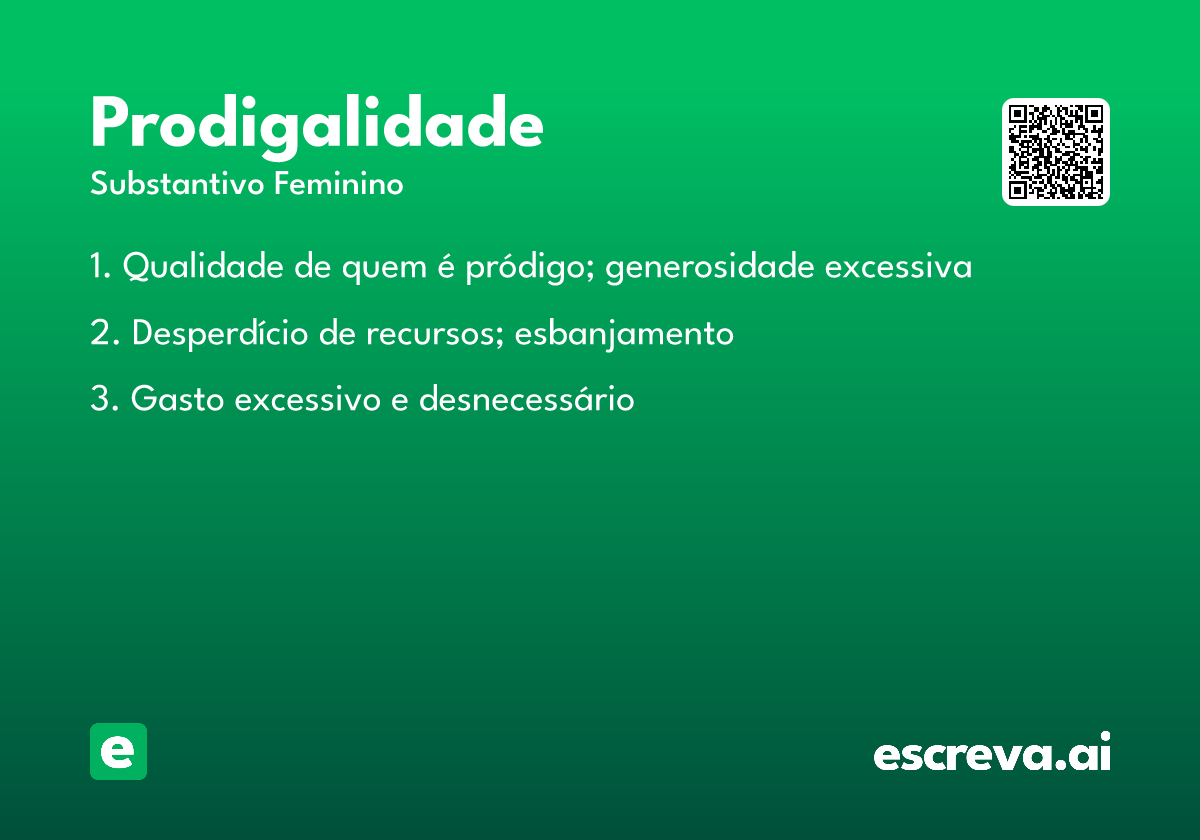 prodigalidade