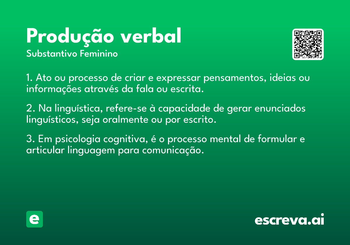 produção verbal