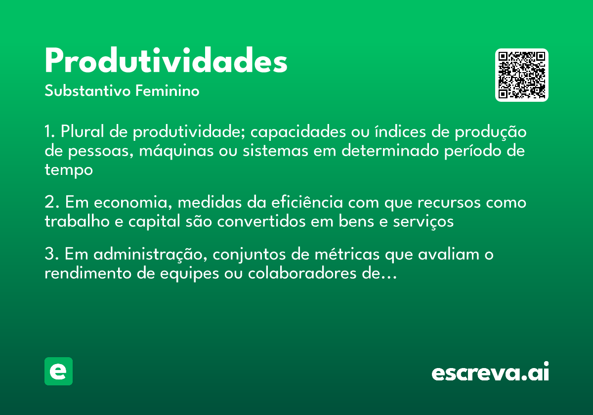 produtividades