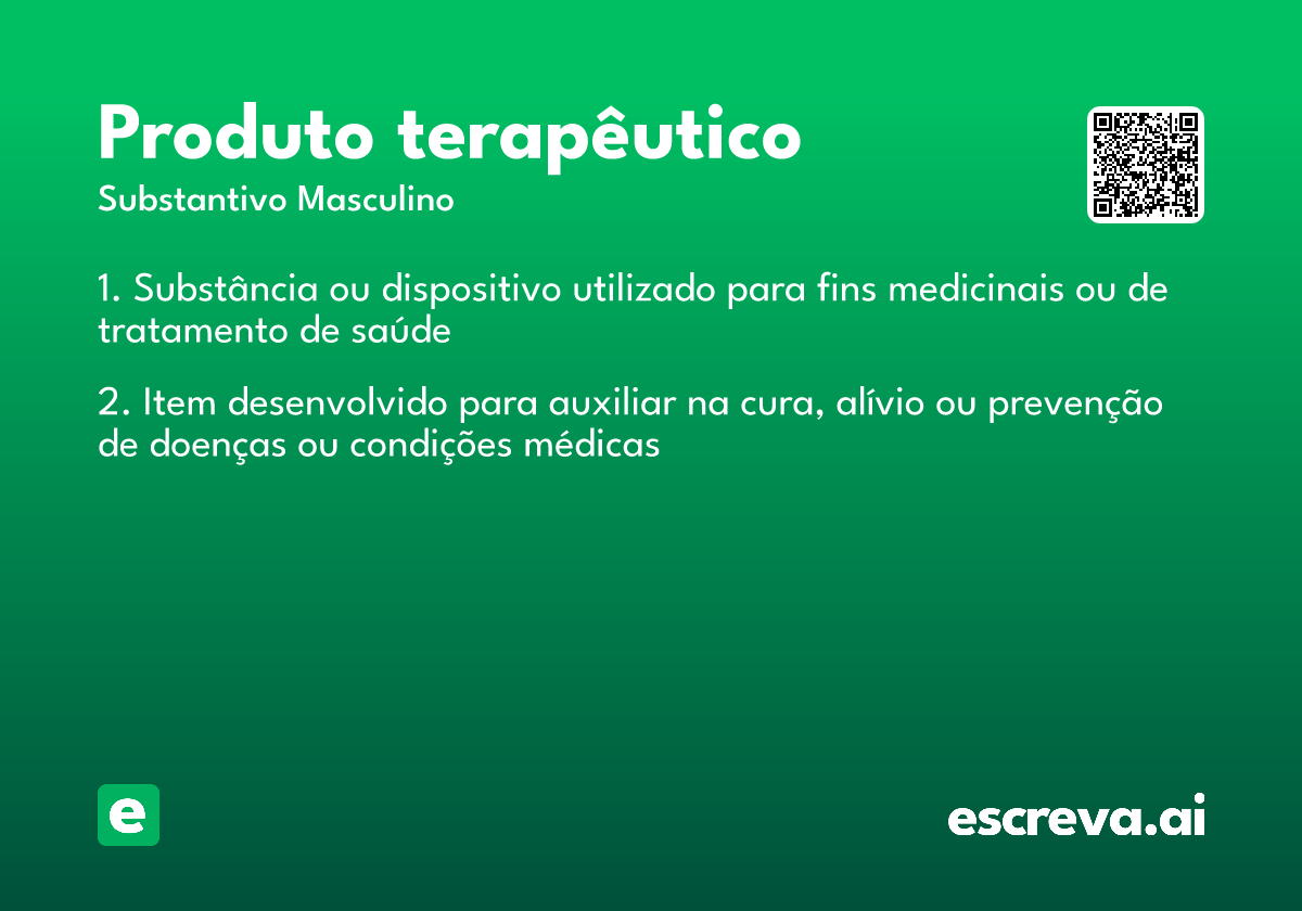 produto terapêutico