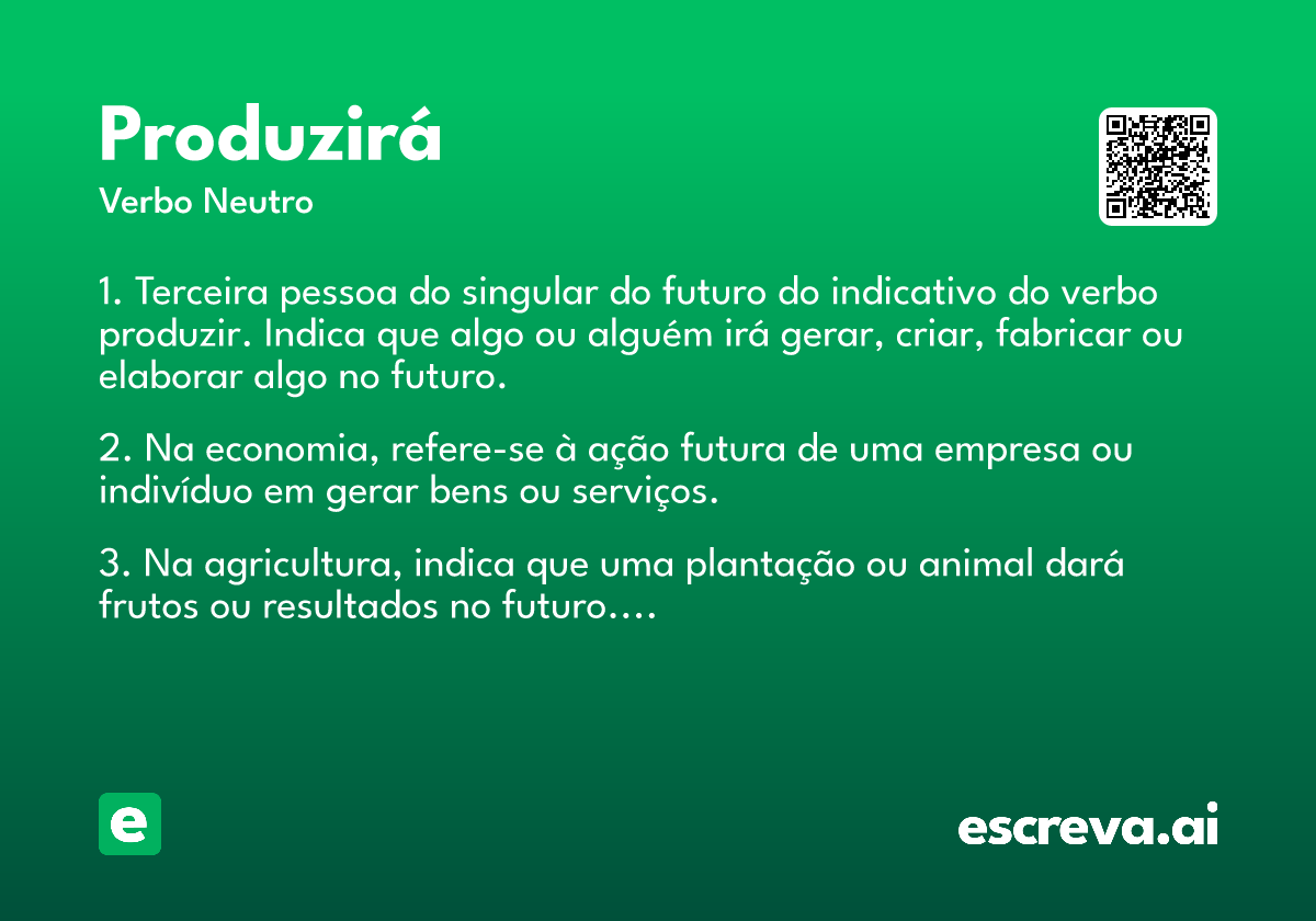 produzirá