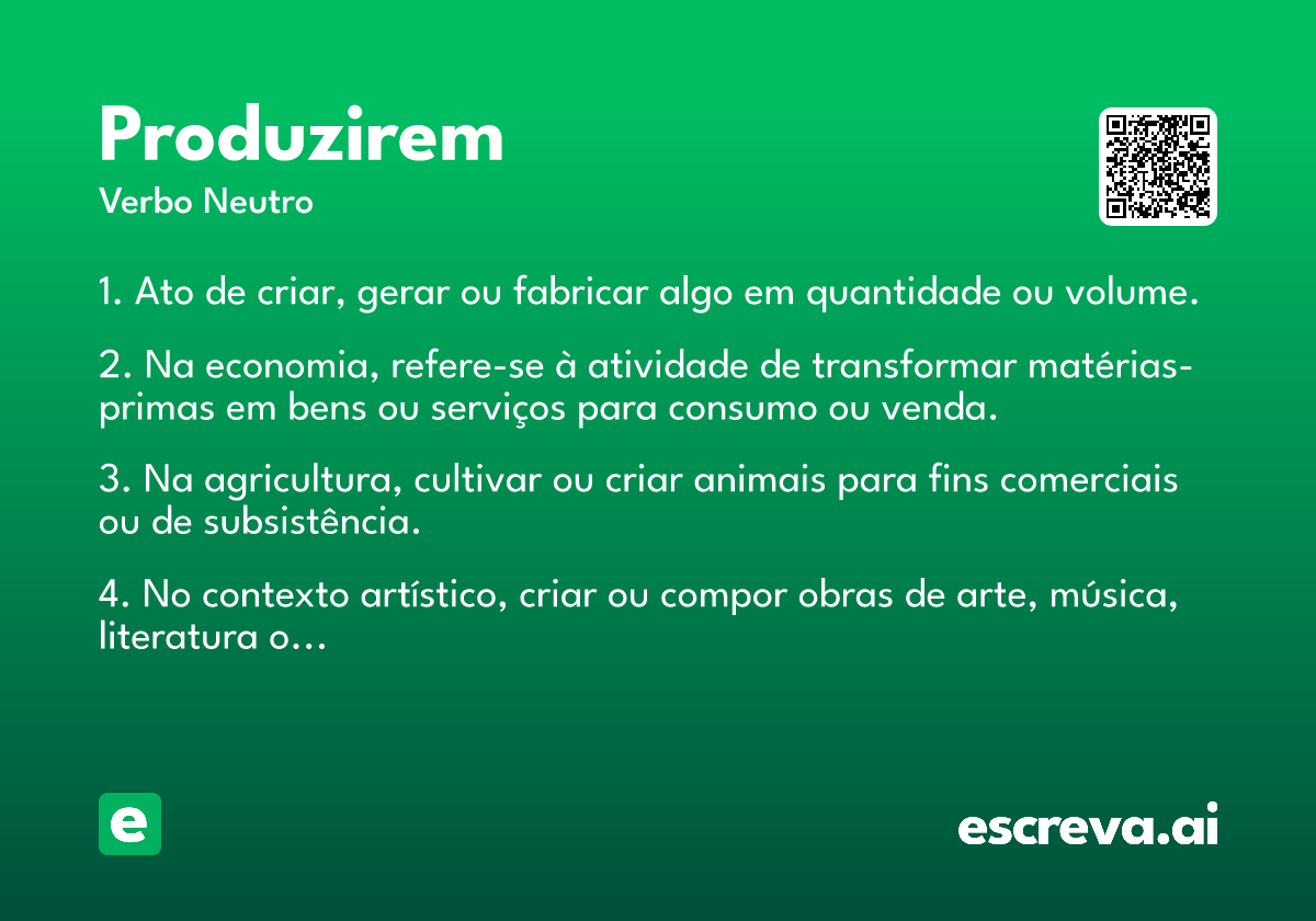 produzirem