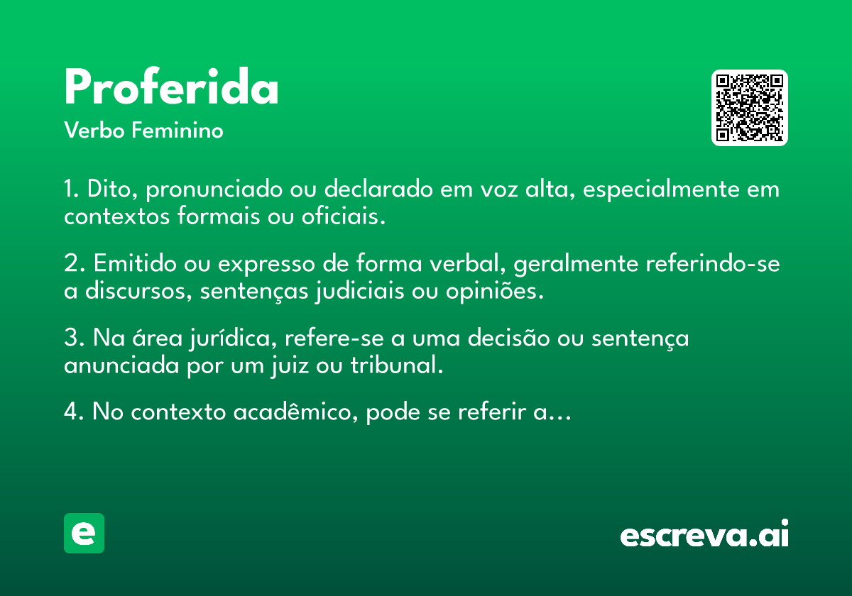 proferida