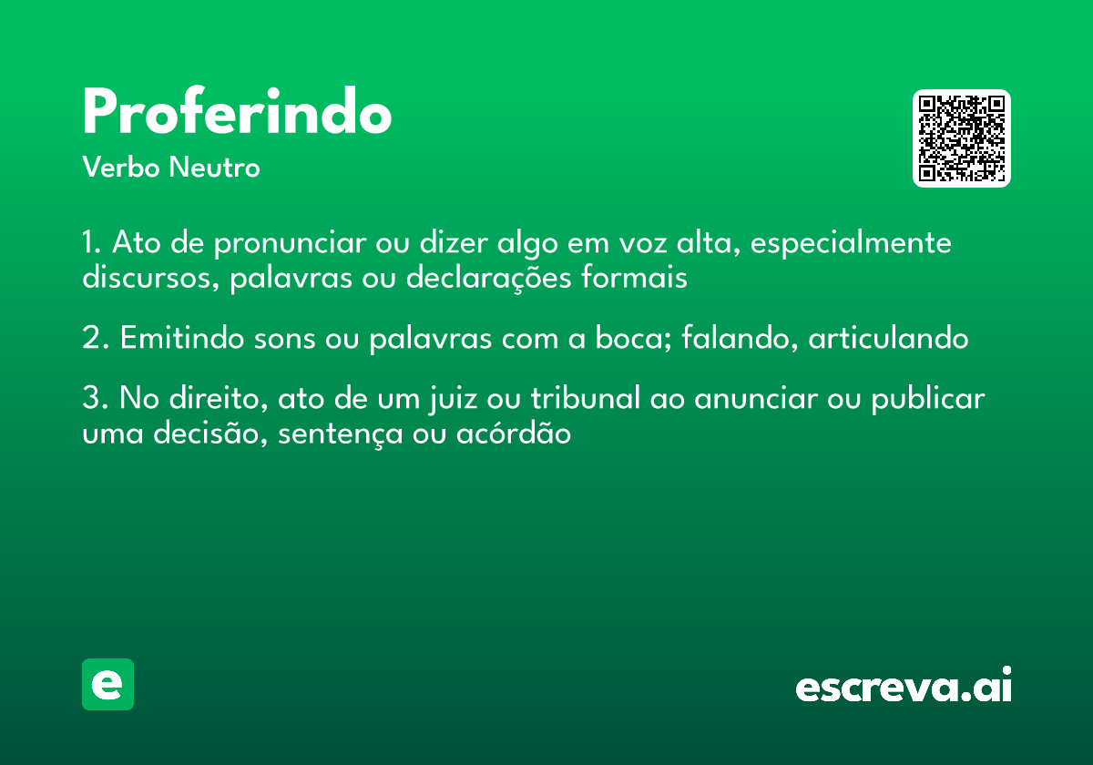 proferindo