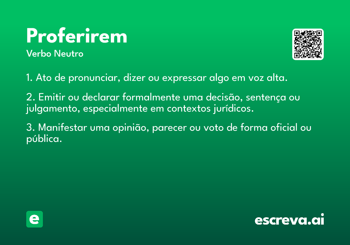 proferirem