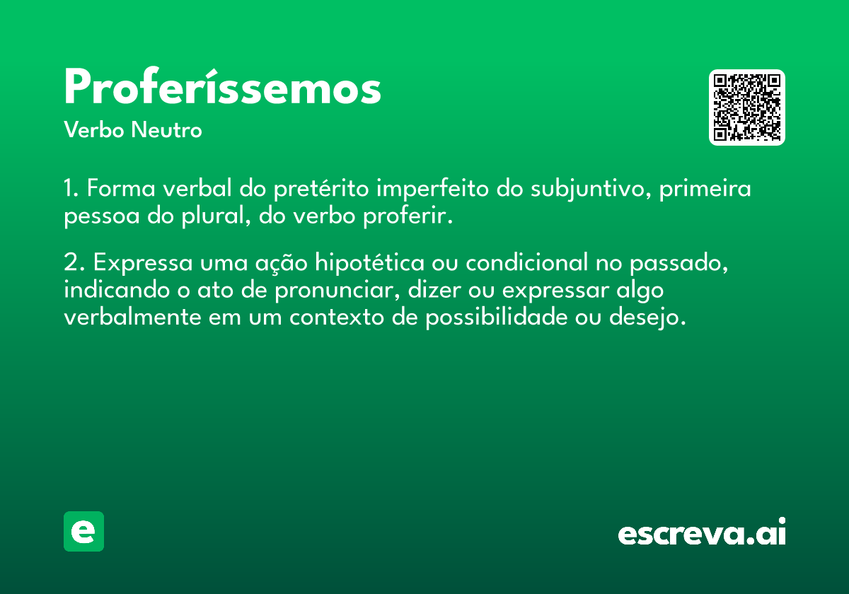 proferíssemos