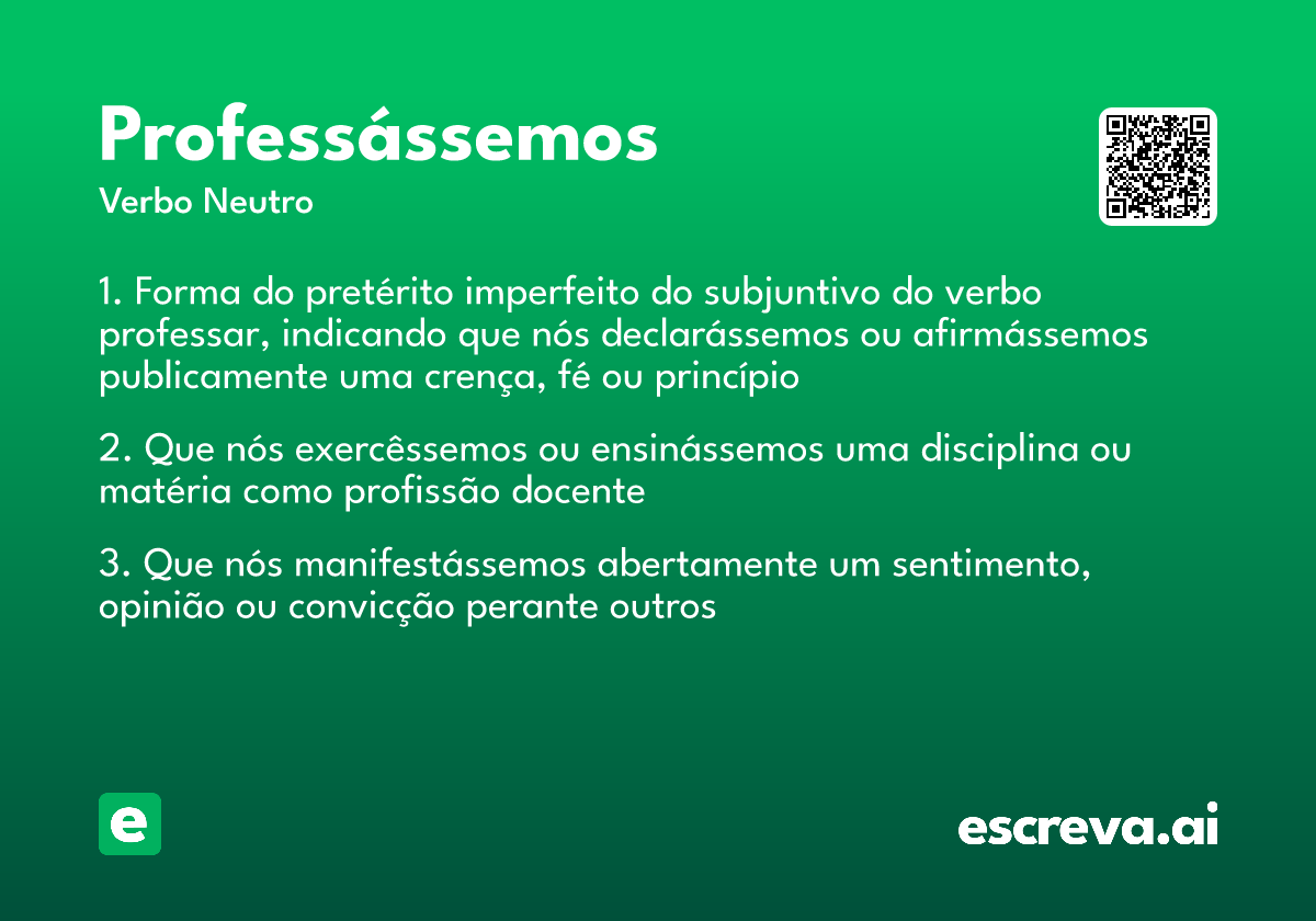professássemos