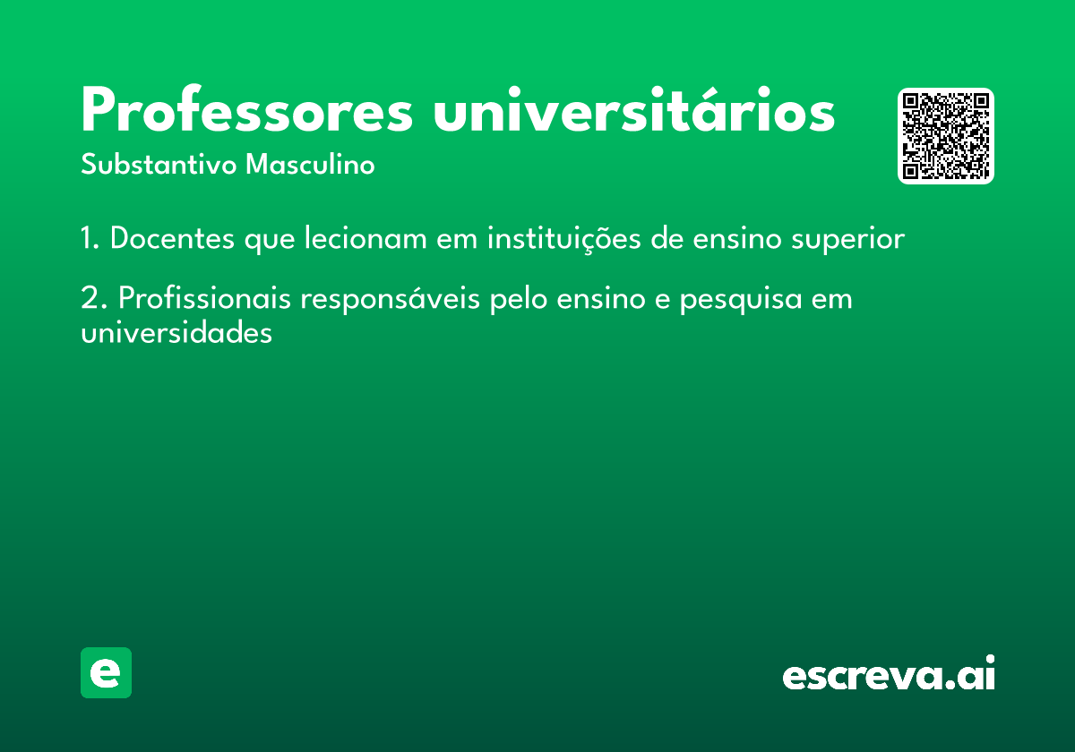 professores universitários