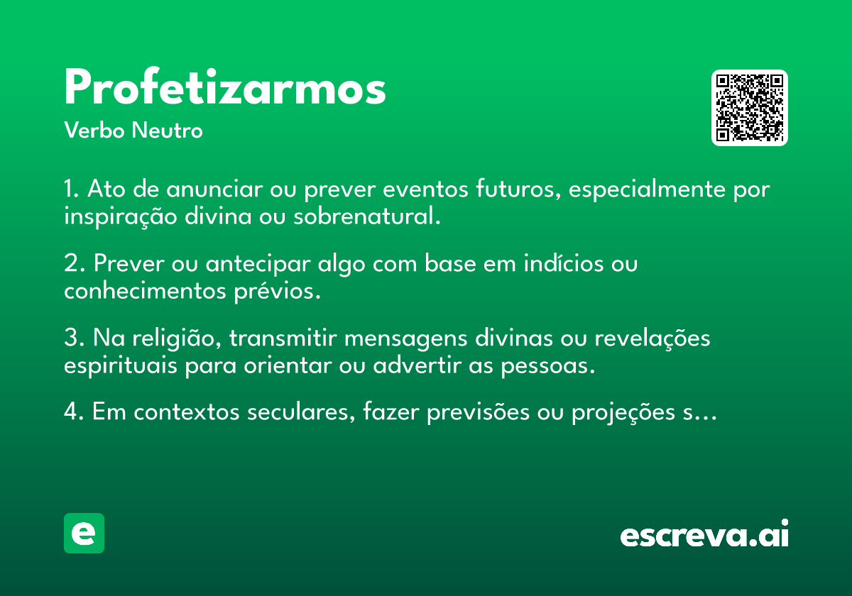 profetizarmos