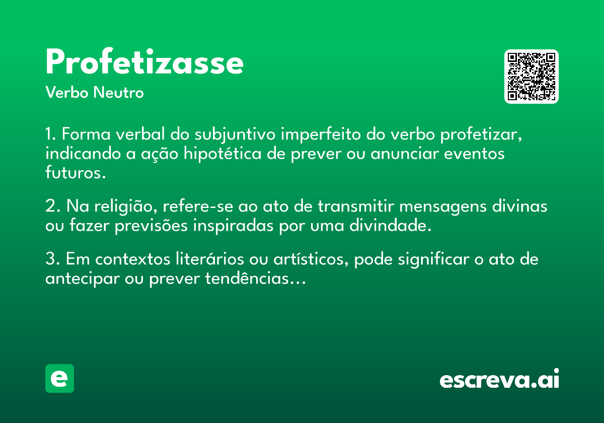 profetizasse