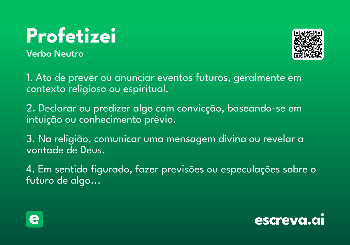 profetizei