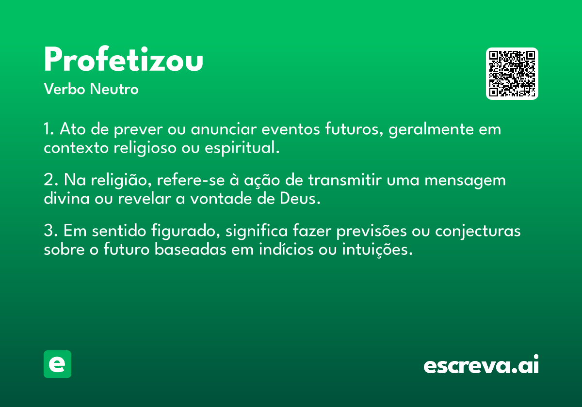 profetizou