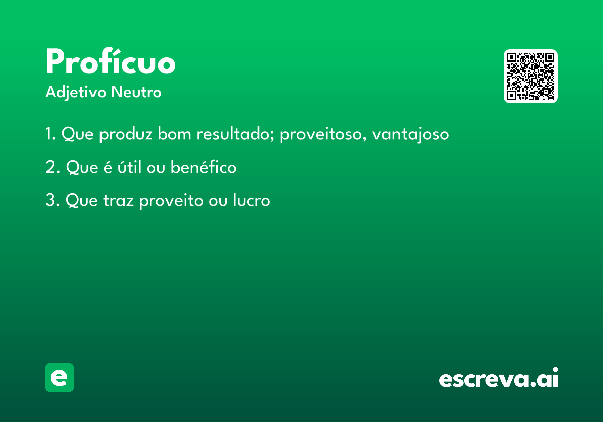 profícuo